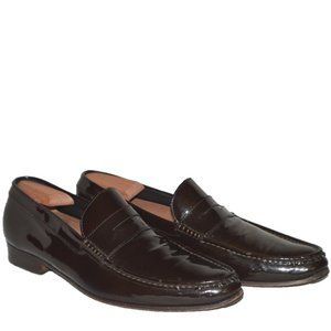 DsQuared2 Brown Patent Leather Loafers SZ US 10